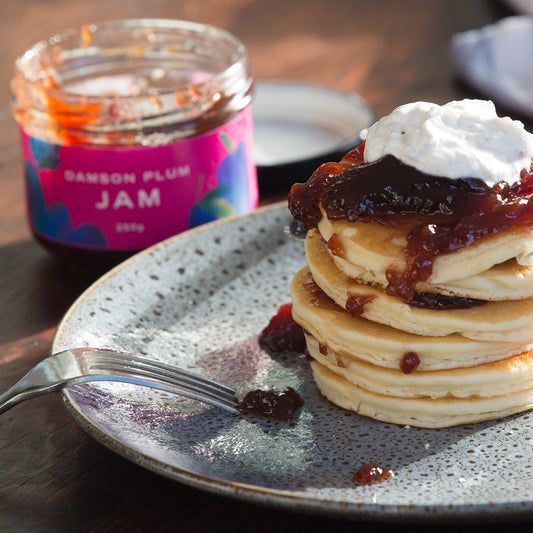 Vegan Pancakes With Jam & Yoghurt